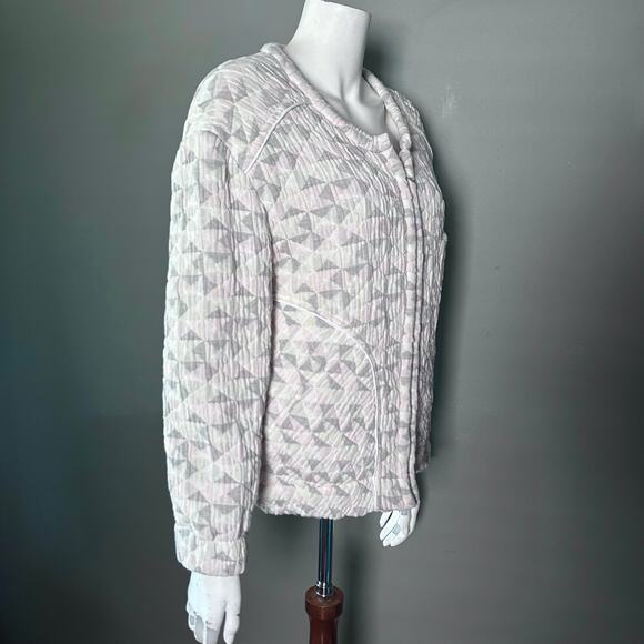 IRO jacket Medium EU 38 bomber quilted lightweight spring white gray cotton NWT - Picture 7 of 16